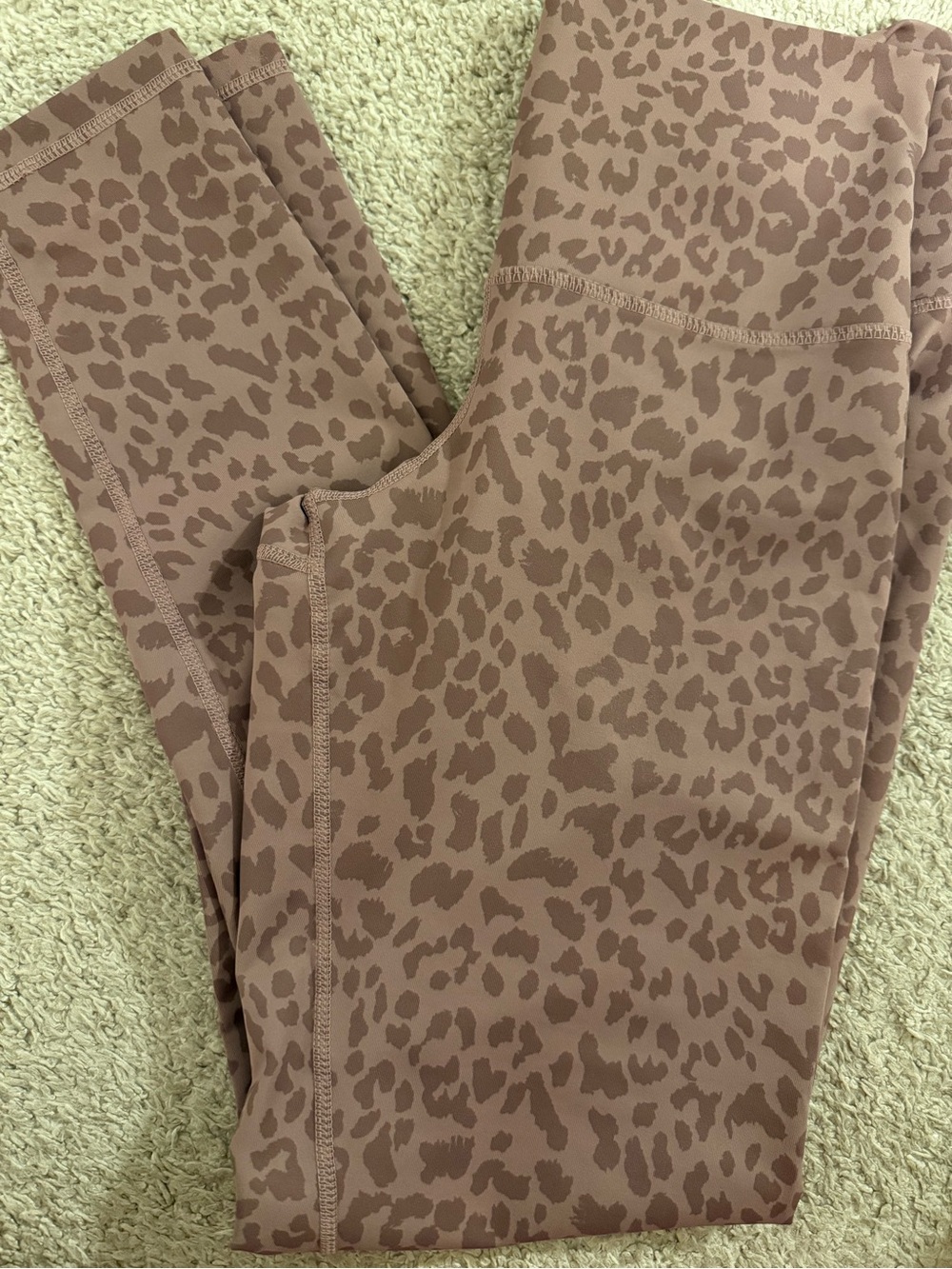 High-Rise Leopard Print Leggings - Brown